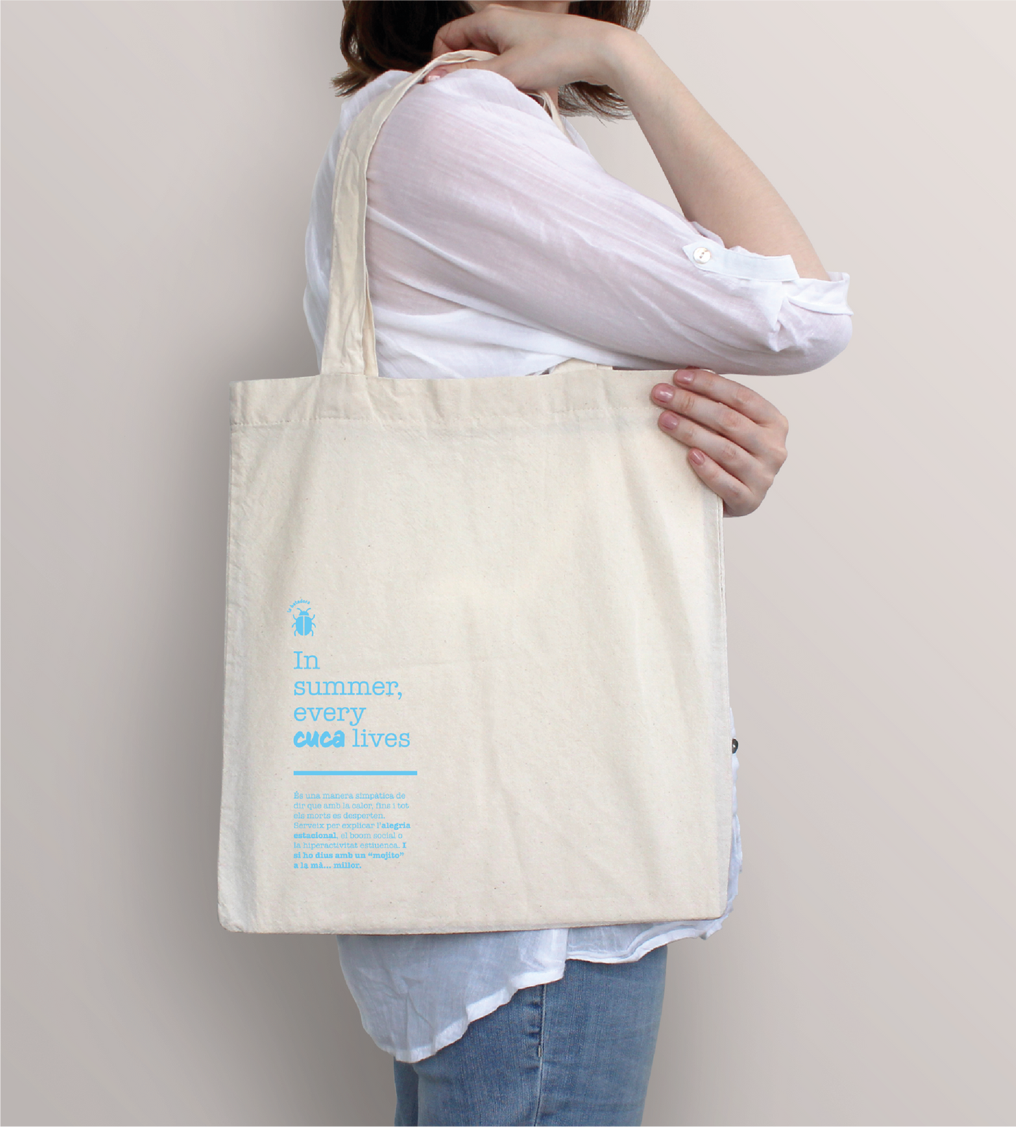 Tote bag "A l’estiu tota cuca viu"