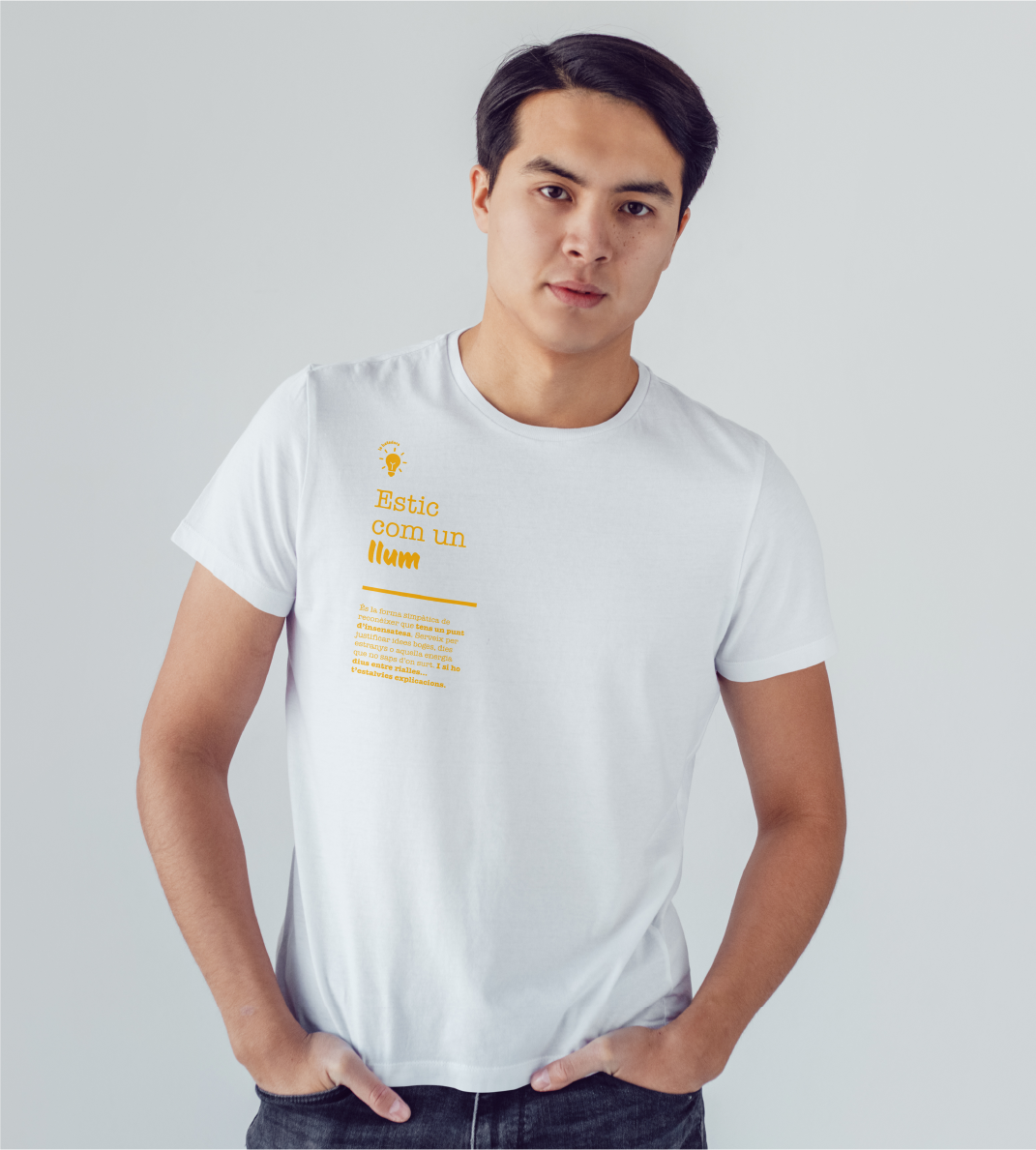 Samarreta unisex "Estic com un llum"