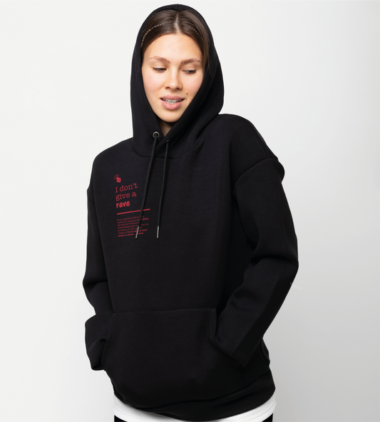 Dessuadora unisex "M’importa un rave"