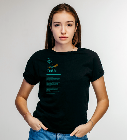 EDICIÓ LIMITADA. Samarreta unisex "Estimo (odio) l'estiu"