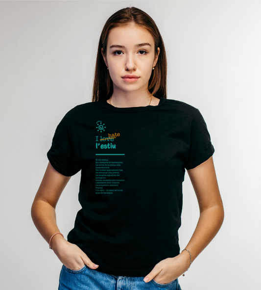 EDICIÓ LIMITADA. Samarreta unisex "Estimo (odio) l'estiu"